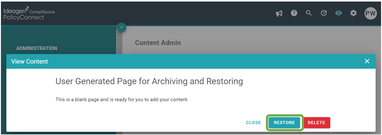 Restore
