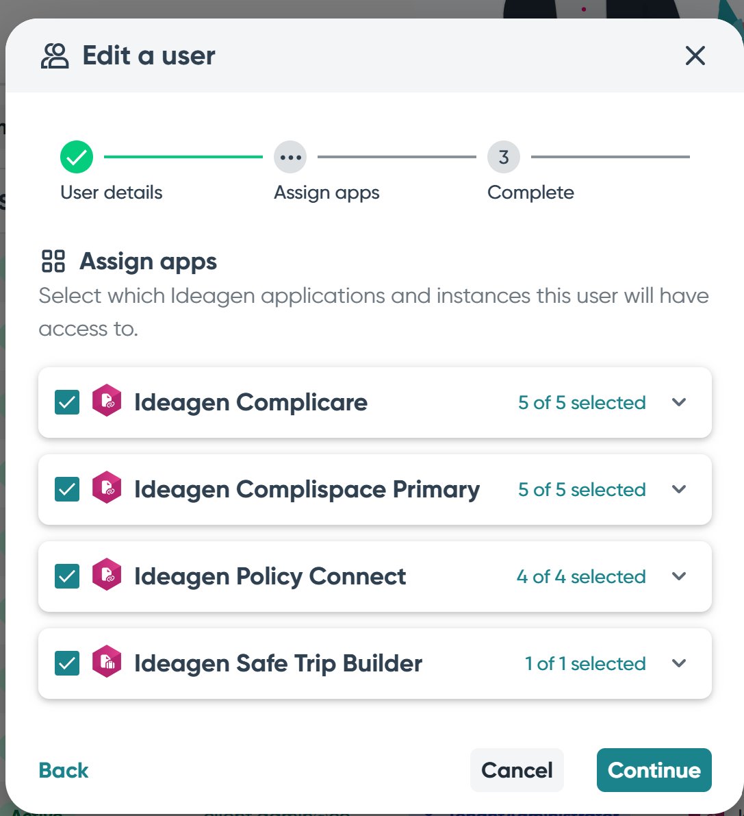 Assign apps to the user